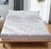 Les ensembles de draps de lit à fleurs roses pourpres comprennent 1 drap-housse + 2 étuis en polyester/coton Linge de lit Housse de matelas Protéger
