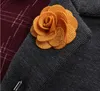 Broche à revers en forme de fleur pour homme et femme, camélia, boutonnière faite à la main, accessoires pour hommes, couleurs mélangées, livraison gratuite