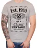 T-shirt col ras du cou pour homme, humoristique et confortable, doux et confortable, Vintage, cadeau pour 65e anniversaire, Est 1953