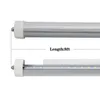 صفوف عالية الجودة مضاعفة LED Tube Light FA8 R17d FluorScent Lamp T8 Tube AC85-277V 8ft 72W 384pcs LED Tube High Lumens Free