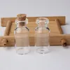 2-ml-Fläschchen, Klarglasflaschen mit Korken, Mini-Glasflasche, Holzverschluss, leere Probengläser, klein, 16 x 35 x 7 mm, Höhe x Durchmesser, niedliche Bastelwunschflaschen