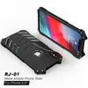 R-Just telefonfodral för iPhone 15 14 11 12 13 Pro Max XS XR Metal Aluminium stötsäker dropproof Cover Armor Anti-Knock