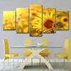 Tela modulare Home Decor Immagini Wall Art 5 Pezzi Sunshine Flowers Dipinti Soggiorno Stampe HD Poster8470219