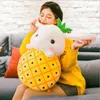 Dorimytrader 2018 cartoon soft fruit bunny plush toy big stuffed anime strawberry watermelon pineapple banana rabbit doll 50cm DY61921742