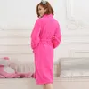 2016 Bath Robe Female Lovers Flannel 6 Colors Night Gown Spa Bathrobe Unisex Bath Robe Women Long Sleeve Kimono Womens Gowns