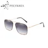 2021 Fashion Sunglasses Attitude Gold Frame Square Metal Vintage Style Outdoor Design Classical Model With Box