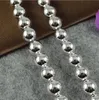 Livraison gratuite avec numéro de suivi Meilleur NOUVEAU 925 ARGENT STERLING 4MM 6MM 8MM 10MM Sliver Solid Ball CHAÎNES RONDES COLLIERS BIJOUX HJ189