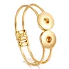 12Styles Silver Gold Plated Snap Button Bracelet 18mm Snaps Buttons charm Bracelet Bangles DIY Jewelry