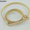 New Korean New Slim Stretch Belt Women All-match Oro Argento Cinghie a catena in metallo semplicemente decorate