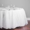 Tulle Tutu/Organza Satin Table Skirt لـ 60 "DIA Round Table 1PCS Decor