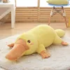 Dorimytrader sevimli çizgi film ördek peluş oyuncak dev doldurulmuş hayvan sarı ördekler bebek yastık çocuklar için arkadaş hediyesi Deco 100cm 120cm d4071238