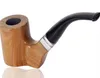 New flat bottomed Green Sandalwood curved tobacco pipe hand-made filter wood pipe