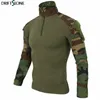 Tactical Camouflage T Shirt Uniform US Army Combat t-shirts Cargo Woodland Paintball Militar Tactical Clothing