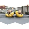 Décorations de tableau de bord d'amour de singes mignons créatifs ornements de bureau à domicile de voiture meilleur cadeau de vacances (amour/banane de singe)