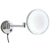 Gurun Specchio per il trucco illuminato da bagno con luci a LED e specchi cosmetici pieghevoli con montaggio a parete ingranditore Ottone M1807D