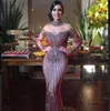 Suknia wieczorowa Yousef Aljasmi Kim Kardashian z długim rękawem Zroszony Mermaid Backless Długie sukienki Almoda Gianninaazar Zuhlair Murad Ziadnakad
