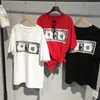 Designer di marca-Dollar Tee Cover Your Face T-shirt T-shirt da uomo a maniche corte bianca e nera per l'estate