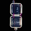 Pequeña caja de almacenamiento cuadrada negra transparente Tapones para los oídos Organizador de pendientes Organización de almacenamiento en el hogar envío rápido F20173468