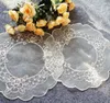 Hot Broderi Lace Table Place Mat Cloth Placemat Pot Cup Kaffe Mugghållare Runda Coaster Dining doily Drink Tea Pad Christmas Kitchen