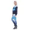 DHL은 무료 !! 10pcs / lot 다채로운 Ombre 레깅스 3D 인쇄 Legging Stretchy 바지 캐주얼 슬림 카프리 레깅스 여성 요가 운동 바지