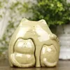 Wiejski śliczny ceramiczny szczęśliwy kot domek wystrój rzemiosła dekoracje pokój porcelanowy figurka zwierząt Manki Neko dekoracje ślubne