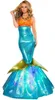 Princess ariel Halloween Party wear dress clothes bar fancy sexy uniforms Mermaid Costume cosplay party carnival green apparel