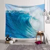 الأزرق نسيج محيط شاطئ البحر موجة ديكور المنزل مشهد تعليق على الحائط tapiz السجاد القارب البحري المنزل النوم غرفة العرض قطعة