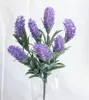 Une jolie fleur de lavande artificielle Simulation 7 tiges/bouquet de fleurs de lavande de couleur pourpre Bouquet de mariage décorations de fête de Noël