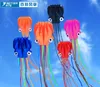 Color Tail Parafoil Nylon Flying Pipas 3D Octopus Kite Toy Single Line Stunt Software Gratis verzending