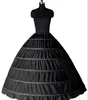 I stock boll klänning petticoat billig vit svart crinoline underskirt bröllopsklänning slip 6 hoop kjol crinoline för quinceanera dres8227398