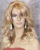 Strawberry Blonde mix Big Curly Wavy Glamorous New Wig w Bangs BL 27-613