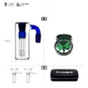 REANICE hookah Ash Catcher 14.5mm joint Bong Glass Pipe Filter bong bowls with Multi pipeline element blue