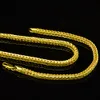 Ensemble de bijoux accessoires de mode massifs 18k or jaune rempli solide femmes hommes collier Bracelet os chaîne lien