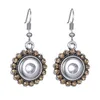 Bohème Noosa 12mm Ginger Snap Dangle Boucle D'oreille Bijoux De Mode Argent Cristal Snaps Bouton Chunks Drop Boucles D'oreilles Femmes Personne Cadeau