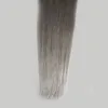 Extensiones de cabello Micro Bead de color gris plateado 1g Aplicar extensiones de cabello Micro Link humano natural Extensiones de cabello Micro Loop liso humano Peruano
