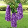 10 Colors White Green Artificial Flowers Simulation Wisteria Vine Wedding Decorations Long Silk Plant Bouquet Door Room Office Garden