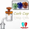 Kolorowe szklane bubble Carb Cap akcesoria do palenia Uniwersalna kopuła do rur wodnych DAB Środki olejowe Quartz Banger Paznokcie