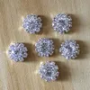 Factory 50pcs lot Silver Tone Clear Crystal Rhinestone DIY Embellishments Flatback Buttons Hair Accessories Decoration256x