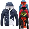 Atacado-Men's Slim Leisure Warm Jacket Hooded Inverno Dick Mantel Parka-Mantel T China Barato Atacado 2016 Outono Inverno