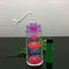 Tuyaux de fumée Hookah Bong Glass Rig Oil Water Bongs Bouteille de narguilé filtrée à trois couches en acrylique