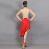 Латинские танцевальные спектакль костюм практика красный сексуальный горный хрусталь Sasa одежда женщина бесплатно
