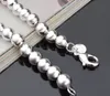 Livraison gratuite avec numéro de suivi Meilleur NOUVEAU 925 ARGENT STERLING 4MM 6MM 8MM 10MM Sliver Solid Ball CHAÎNES RONDES COLLIERS BIJOUX HJ189