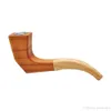 HoneyPuff Creative Handmade Natural Wood Smoking Pipe 113MM With Smoke Bowl Mix Color Pocket Size6068768