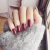 24pcs/set Super Nice Acrylic Fake Nails Color Black Red Gradient Short Paragraph 7Style Full Cover French False Art Tips Prud22