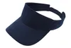 Solid Summer Cotton Sports Visor Empty Top Adjustable Sun Cap Beach Golf Tennis Hat For Men And Women