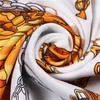 130*130CM 100% Fashion Twill Silk Scarf Women Large Shawls Stoles Warship Print Square Scarves Echarpes Foulards Femme Wrap Bandanas