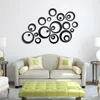 24PCS/4 Sets 3D Mirror Acrylic Wall Stickers Creative Circle Ring Bedroom Decors for Family Decoration Adhesive  Home Decal