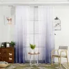 1 pcs 200x100cm gradiente puro cortina tulle janela tratamento Voile drapejar valência 1 painel tecido impresso cortinas para quarto