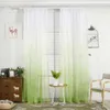 1PCS 200X100CM Gradient Sheer Curtain Tulle Window Treatment Voile Drape Valance 1 Panel Fabric Printed Curtains For Bedroom