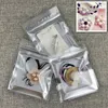 100 Pcs Small Underwear Underpants Socks Packaging Bag with Zip Closure, Small Cute Storage Window Bag for Scarf Jewelry Gift